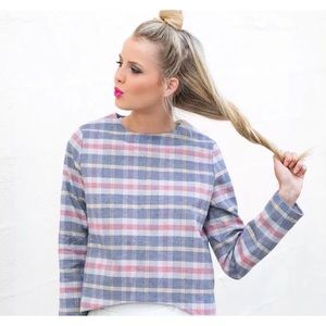 Asilio Checkmate Plaid Top ~ Size Medium